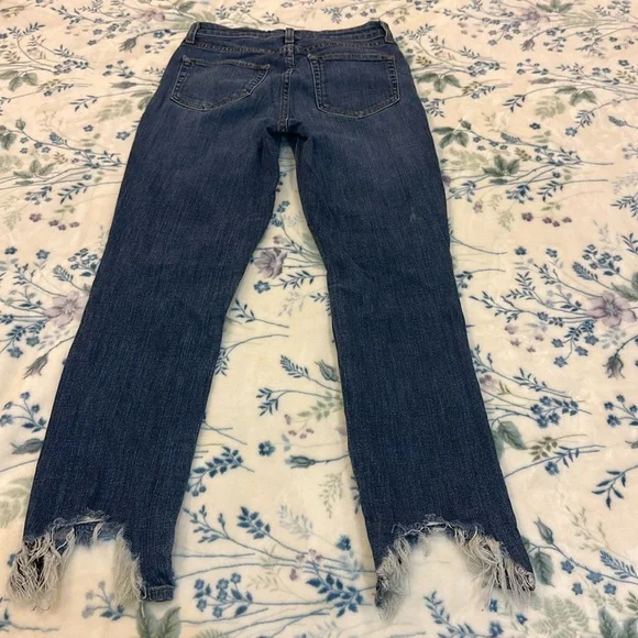 L’AGENCE Distressed Hi Line Rise Light Blue Women's Skinny Jeans Size 25